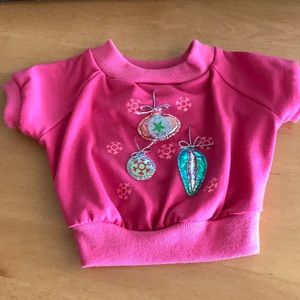 Companion Road Pink Christmas Ornament Doggie T-shirt